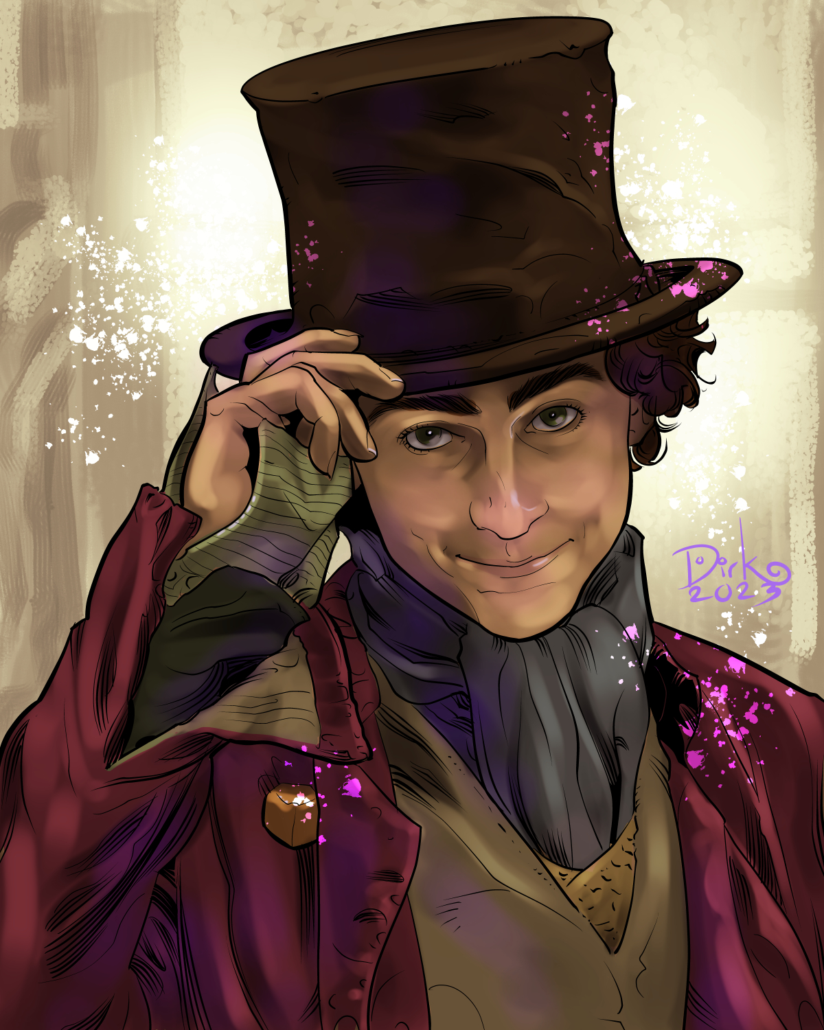 willy wonka illustration by dirk hooper